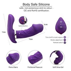 Waterproof Wearable Wireless Remote Intelligent Heating Vǐbrador,7 Silent Vibration Modes and Skin-Friendly Silicone, USB Rechargeable Massagèr