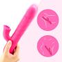 Telescopic Rabbit Vibrator Vagina Stimulator Vibration Massager, 10 Modes Skinfriendly Silicone Clitoris Massager, Treediride Rotating Vibrator USB Rechargeable G-spot Dildo Vibrator Adult Sex Toys