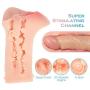 Male Masturbator Pocket Pussy Stocker, Fondlove Realistic Vaginal and Anal Canal Strocker with Lifelike Channel, Blow Job Sex Toy for Men Masturbation (6.9&quot)