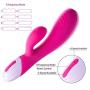 Heated Computer Vibrator LED Light -7 Speed USB Cable Rechargeable Weaterproof Wand Massager Design for Bedroom