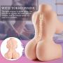 Sex Doll Male Masturbator with Vagina and Anal, 3D Realistic Love Doll with Torso for Men Masturbation, Fondlove Male Sex Toy with Pussy Ass Butt (with Torso)