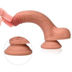 Realistic Dildo for Beginners with Flared Suction Cup Base for Hands-Free Play,Fake Penis Adult Sex Female Massage Masturbation Toys(felsh)