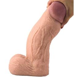 LZYAA Super Big Size Realistic Dildo, 3.15Inch Huge Penis Suction Cup Base, Adult Sex Toys Product for Female, Couple (Skin)