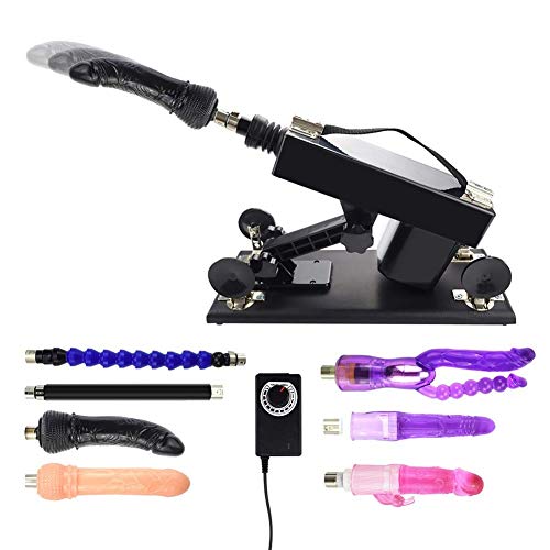 CRYP Automatic Sex Fucking Machine with Suction Cup Auto Retractable Multispeed Adjustable Thrusting with 7 Dildos