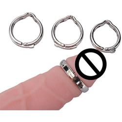 ThinkMax Adjustable Size Foreskin Rings Penis Ring for Man Magnetic Physiotherapy Metal V Type Circumcision Erection Cock Ring