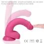 Louviva 8 inch Realistic Dildo Liquid Silicone G-Spot Adult Sex Toy with Suction Cup (Pink)