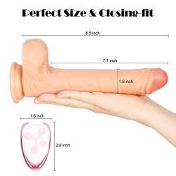 Realistic Dildo Thrusting G spot Remote Control Vibrator with Strong Suction Cup for Hand-Free Sex, Loverbeby Silicone Vibrant Penis Rechargeable Waterproof Anal Vibrating Membrum for Women and Men