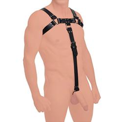 Strict Leather English Bull Dog Harness with Cock Strap