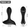 Anal Sex Toys with 10 Variable Vibration Modes for Safe Anal  Prostate Play, PALOQUETH Smooth Silicone Wireless Remote Butt Plug Vibrator for Beginner Intermediate