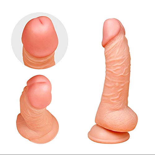 Dildo for Men Magic Soft Wand 7.8 Inch Realistic Tool for Her and Him with Suction Cup Wonderful Relax Toy - (Skin)
