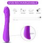 G Spot Vibrator with Fexible Shaft 9 Strong Vibration Patterns for Multiple Orgasms, PALOQUETH Waterproof Personal Dildo Vibrator for Clit Stimulation, Soft Silicone Rechargeable
