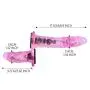 MATATA Vibrating Strap On Dildo Dong with Adjustable Harness for Lesbian Realistic Penis Cock Anal Sex Toys for Female Masturbation(Pink)