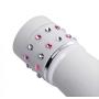 Wand Essentials Mini 4-Inch Wand Massager with Pink and White Gems