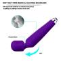 ZOYOL Personal Wand Massager, Cordless Wand Massager, Wireless Wand Massager Waterproof, Wireless Handheld Full Body Wand Massager with 50 Powerful Patterns for Back Neck Shoulder Legs Massage, Purple