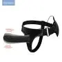 Vibrating Adjustable Hollow Strap-On Harness Extender Bigger Penis Flesh Dildo Sleeve Realistic Harness Increase The Size and Strength Adult Sex Toy for Couples Man Women (Black, 7.0 inch)