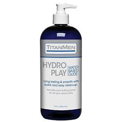 Doc Johnson TitanMen - Hydro Play Water Based Lube - Long lasting & Smooth with quick & easy clean up - Versatile and multi-purpose for all your pleasure play - 32 fl oz (946.3 mL)