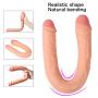 HEIYAO Realistic Magic Wand with Double Heads Flexible Adult Toy for Women