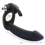 OUYAWEI 7 Speed Waterproof Vibrating Penis Ring Double Penetration Cock Ring Anal Dildo Butt Plug