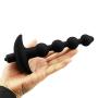 DJKFHIU Comfortable Stainless Steel Anales Plug Massager Training Sets Small Massage Toys, 10 Kinds of Powerful Vibration DJKFHIU (Color : Black)