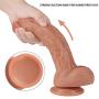 8.9 Inch Realistic Dîldɔ with Suction Cup Ultra Soft Medical Grade Si-licone Rod for Women