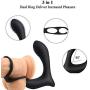 Vibrating Penis Ring, 3 in 1 Wireless Remote Control Prostate Massager with Ball Loop, 10 Speed Rechargeable Vibrator Stimulator Anal Sex Toys for Couple Play