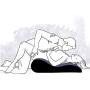 Gorge-buy Sex Pillow - 34.25 * 27.55 * 10.23inch Wedge Bed Pillow - Sex Toys Knight Pose Fun Mat- Wave Inflatable Flocking Pillow for Sex Love (D)