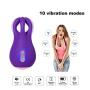 G Spot Vibrator - Iusmnur Silicone Mini Clitoral Vibrator with 4 Tentacles 10 Frequency for Intense Clit Orgasm, Rechargeable Waterproof Nipple Stimulator Sex Toys for Women and Couples (Purple)