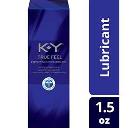 K-Y True Feel Premium Silicone Lubricant- Lube Compatible With Latex, Polyisoprene, Polyurethane, 1.5 oz.