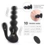 Vibrating Anal Sex Toys Male Prostate Massager with Tail Vibrator Double Stimulate Wireless Control- 10-Speed Vibrating Anal Beads Vibrators Adult Sex Toys G Spot Butt Plug for Men, Women & Couples