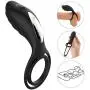 Vibrating Penis Ring with Testicle Ring 7 Vibration Modes for Men Longer Lasting Erections, PALOQUETH Rechargeable Double Cock Ring Clit Vibrator for Couple or Solo Play Vibrating Penis Ring with Testicle Ring 7 Vibration Modes for Men Longer Lasting Erections, PALOQUETH Rechargeable Double Cock Ring Clit Vibrator for Couple or Solo Play