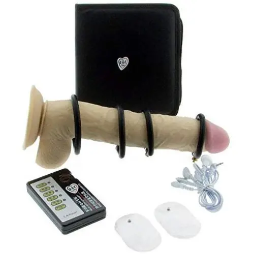 AnE Toys Adjustable Custom Fit Electro Sex Electrastim Electro-Sex for Men 4 Piece Electrosex Erection Rings with Travel Kit (Includes 2 Sex Toy Condoms, 2 electrodes and PU Leather Travel case AnE Toys Adjustable Custom Fit Electro Sex Electrastim Electro-Sex for Men 4 Piece Electrosex Erection Rings with Travel Kit (Includes 2 Sex Toy Condoms, 2 electrodes and PU Leather Travel case