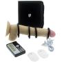 AnE Toys Adjustable Custom Fit Electro Sex Electrastim Electro-Sex for Men 4 Piece Electrosex Erection Rings with Travel Kit (Includes 2 Sex Toy Condoms, 2 electrodes and PU Leather Travel case