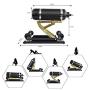 Stable Massage Machine Gun with 7 Toys Telescopic Distance 6cm, Speed Up to 450r/Min, Automatic Stretching Adult Machine