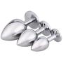 Skyvan 3PCS Steel Jeweled Sexy Stimulation Anal Butt Plugs Toys for Adult (Rose red)