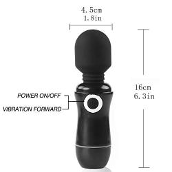 Micro Wand Massager - Smallest and Strongest Cordless Handheld Massage - Powerful Vibrating Power - Best for Travel - Magic Stress Away - Perfect on Back Legs Hand Pains and Sports