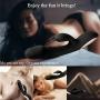 Rabbit Vibrator Dildo with Bunny Ears for Clitoris G-Spot Stimulations 10-Speed Dual Motors Sex Toys for Women Couple-Black