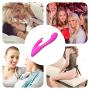 G Spot Rabbit Vibrator Dildo with Bunny Ears Clitoral Vagina Vibrating Stimulation for Women, Ridmii Waterproof Quiet Dual Motors Tongue Sucking Finger Vibrators with 17 Vibration Modes Rechargeable