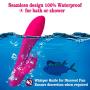Rabbit Vibrator G Spot Vibrating Dildo Clitoral Massager Double Stimulation Wand Sex Toys for Women Couple Lesbian Waterproof USB Rechargeable Pink