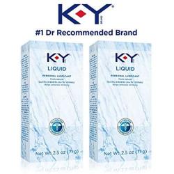 K-Y Liquid Water Based Personal Lubricant, 2.5 oz (Pack of 2)