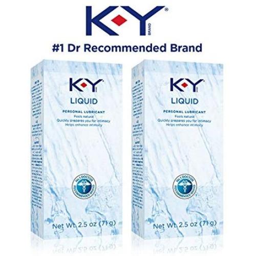 K-Y Liquid Water Based Personal Lubricant, 2.5 oz (Pack of 2)