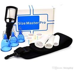Hetam New Male Penis Enlarger Extender Handle Pump Cups Vacuum Master Pro Enlarger Male Enlargement Stretcher Enhancement with Belt