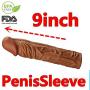 Pênni`s Rings Male Chástity Device Pênni`s Ring Toys for Men Pênni`sring Pênni`s Sleeve Extension Reusable Cóndom 9 INCH Color Brown