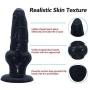 Massaging Vibrant Wand Beginner Anales Trainer Set Men and Women Share Happy Trainer Toys Realistic Silicone Anales Plugs (Color: Black) - R2020D