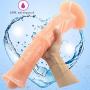 Lfcmf 13.7 inch Super Long Realistic D-i-ldo for Women - Lifelike Extra Soft D-i-ldo Waterproof (Color : Yellow)