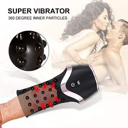 Penis Training Male Masturbator, Fovel Sexual Wellness Endurance Prolonging Vibrator Toy Improving Erection 12 Modes Waterproof Masturbation Glans Trainer Massager Sex Adult Toys for Durability