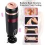 WeDol Male Masturbator Electric Automatic Heating Masturbation Cup with 10 Powerful Thrusting Modes 10 Massage Patterns 10 Speed Frequency & 4 Female Moans 3D Realistic Vagina