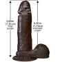 Doc Johnson The Realistic Cock with Removable Suction Cup - 6 Inch - F-Machine and Harness Compatible Dildo - Chocolate