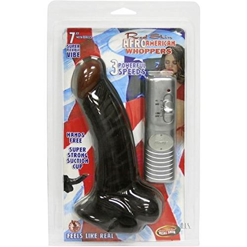 Nasswalk All American Whopper Vibrating Dildo, Brown, 7"