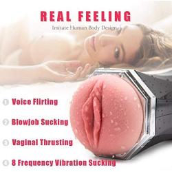 Yikiop 2 in 1 Male Aír-cräft Cup Electric Automatic Personal Self Pleasure Massager for Men Strong Sucking Male Massaging Device Waterproof Vibration Modes & Heating Function for Couple Mens T-Shirt