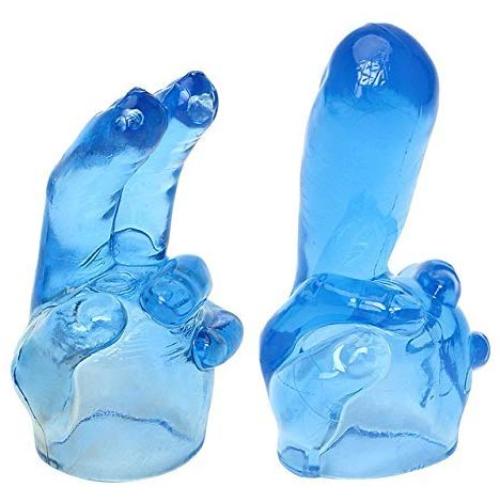 Mini Massager Accessories Attachments Massage Attachment Silicone (2Pcs/Set/Blue)